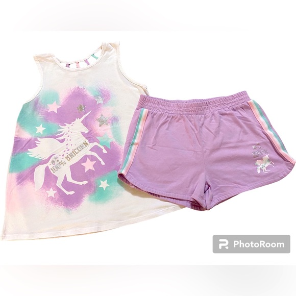 Wonder Nation Girls XXL Summer Pajama PJ’s Set Tank Shorts - Picture 1 of 3